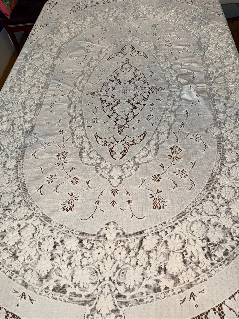 Vintage lace tablecloth